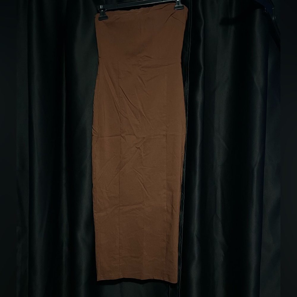 Brown Midi Tube Dress